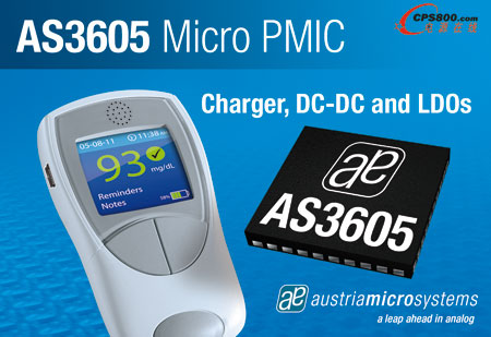 AS3605的輸出電壓和啟動順序可通過軟件編程