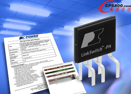 PI推出針對T8燈管的小尺寸25W LED照明鎮流器參考設計