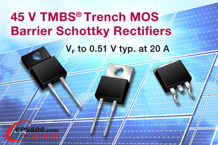 Vishay發布12款采用不同封裝的新型45V器件