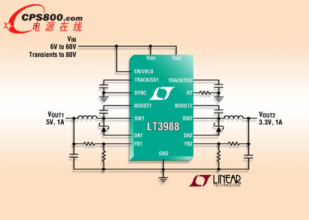 凌力爾特推出 60VIN 降壓型開關穩壓器 LT3988