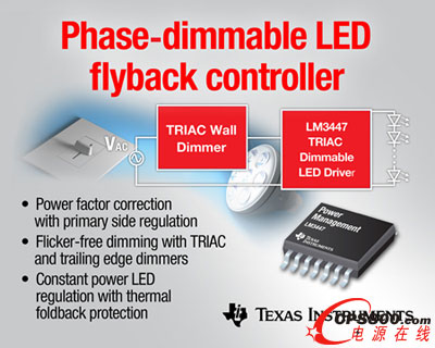 德州儀器推出業(yè)界首款支持恒定功率調(diào)節(jié)的LED控制器