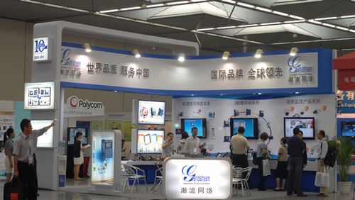 開放式的環(huán)境,視野所及,各類產(chǎn)品或者技術解決方案一覽無馀(潮流網(wǎng)絡展臺)