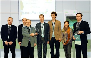 (左起) Frank Seybold 、Sebastian Franz、Leo Lorenz教授博士、Bruno Burger教授博士、Michael Eberlin、Bettina Heidenreich-Martin、Jordi Everts