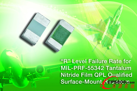 Vishay發布新款具有“R”失效率的QPL鉭氮化物薄膜片式電阻