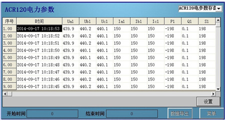 ACR120E電參數(shù)存盤