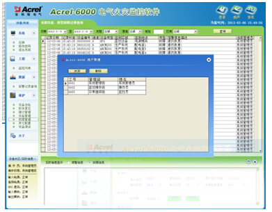 Acrel-6000電氣火災監控系統界面