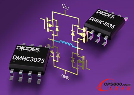Diodes MOSFET H橋節省50%占位面積
