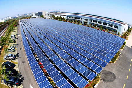 陽光電源助力安徽合力建成全省最大光伏停車場