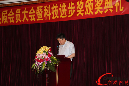 廣東省電源行業協會會長秦漢軍做報告