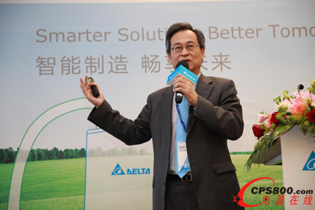 臺達資深副總裁暨機電事業群總經理張訓海先生介紹,臺達將根據客戶需求,提供整套的智能工業解決方案