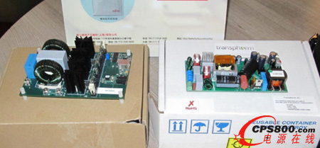 現場展示的基于HEMT器件的電源模塊方案與業界競爭解決方案的對比