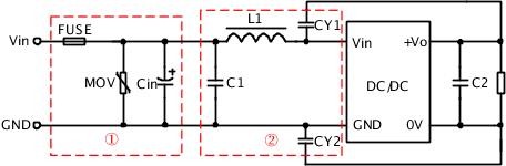 DC-DC電源模塊EMC推薦電路