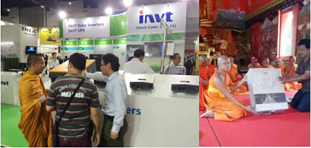 英威騰亮相泰國可再生能源展,向泰國著名廟宇捐贈光伏逆變器