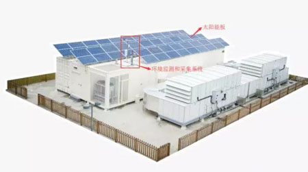 T-block數(shù)據(jù)中心頂部的太陽能板