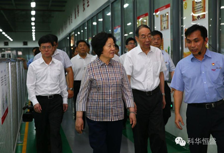 孫春蘭視察科華恒盛  鼓勵自主科技創新