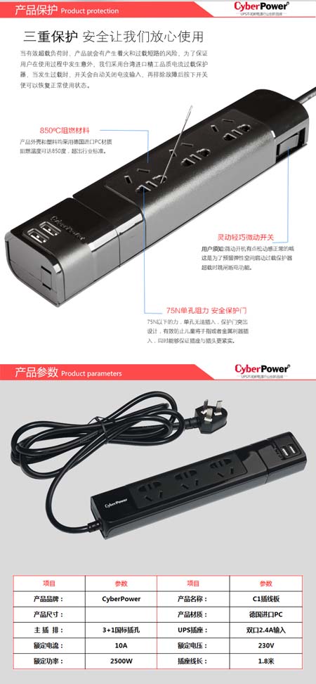 CyberPower碩天推出USB智能充電插座新品