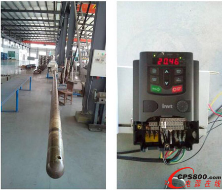 使用英威騰變頻器控制的長伸縮式吹灰器槍管伸出時(shí)照片