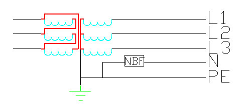 NBF接在變壓器總零線上